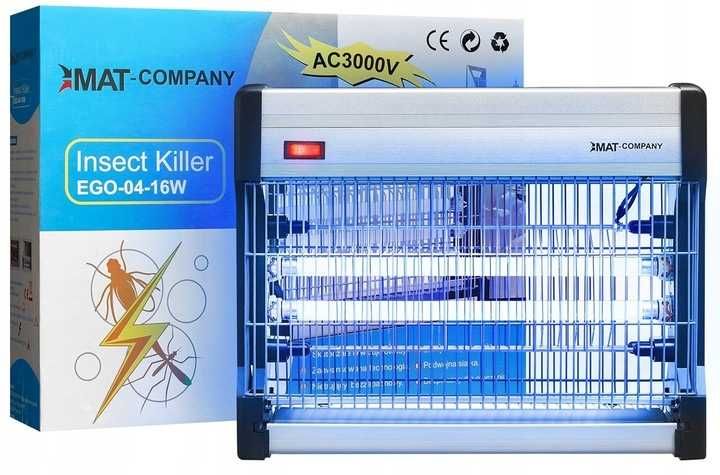 Profesjonalna LAMPA OWADOBÓJCZA 100m2, 16W, 1600Volt