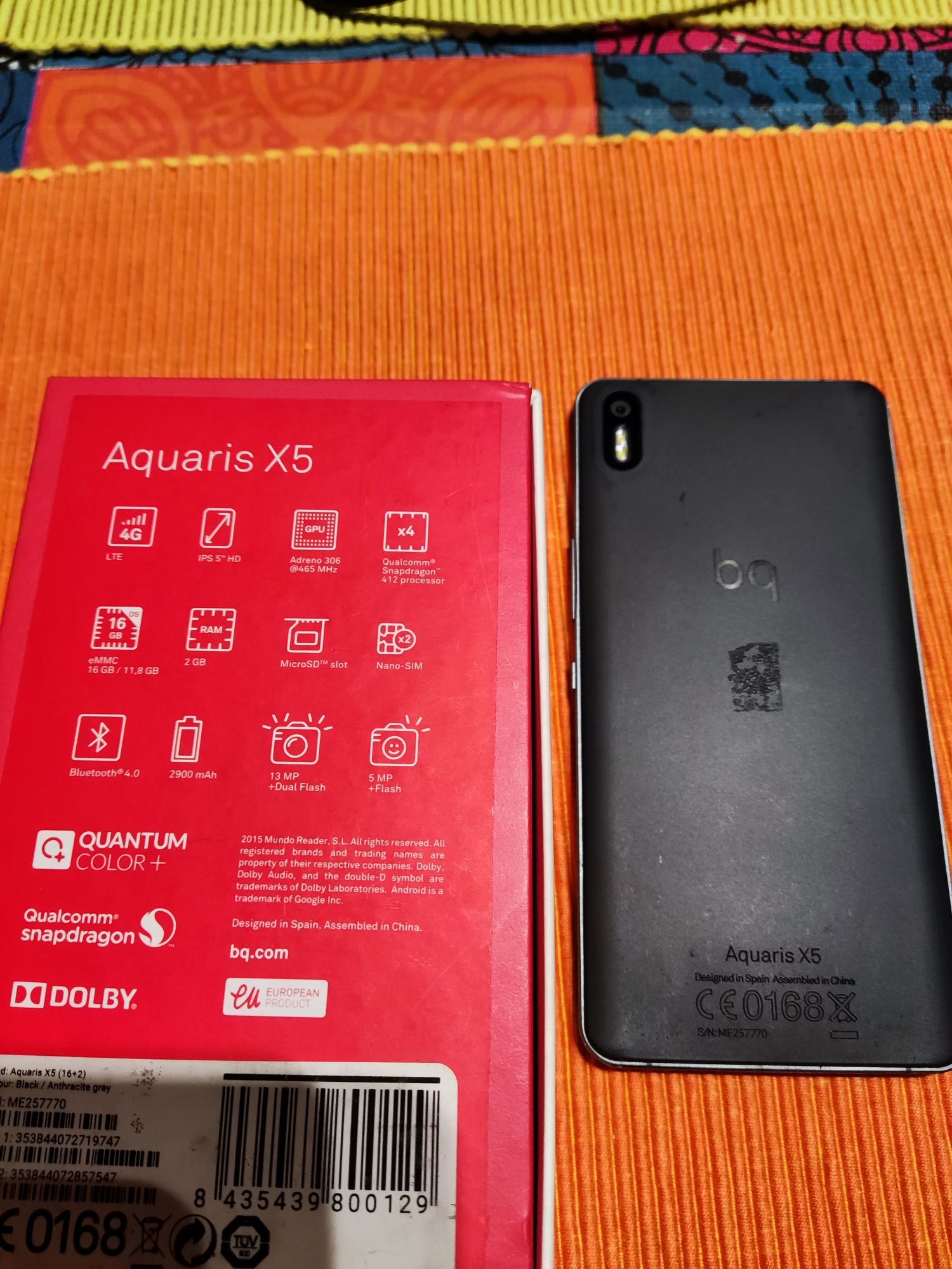 Telemóvel aquaris X5