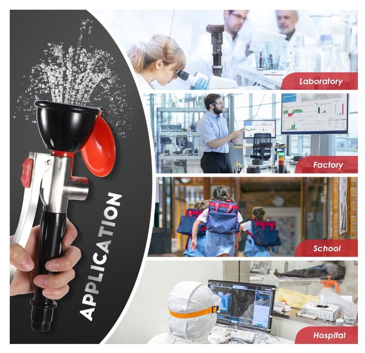 Myjka awaryjna do oczu kranik natryskowy stal nierdzewna