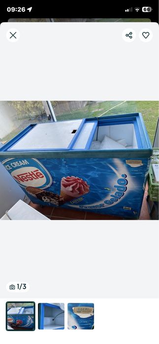 Bancada frigorifica horizontal e arca congeladora Nestle