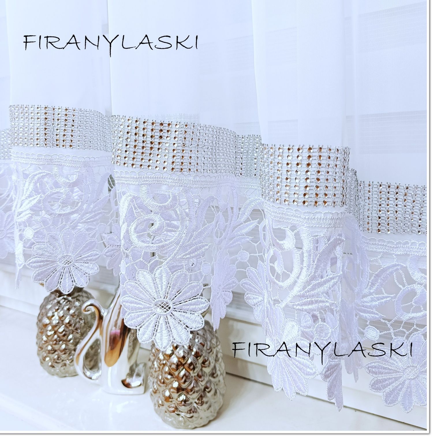 Firany 500x165 FIRANKI do pokoju salonu cyrkonie gipiura