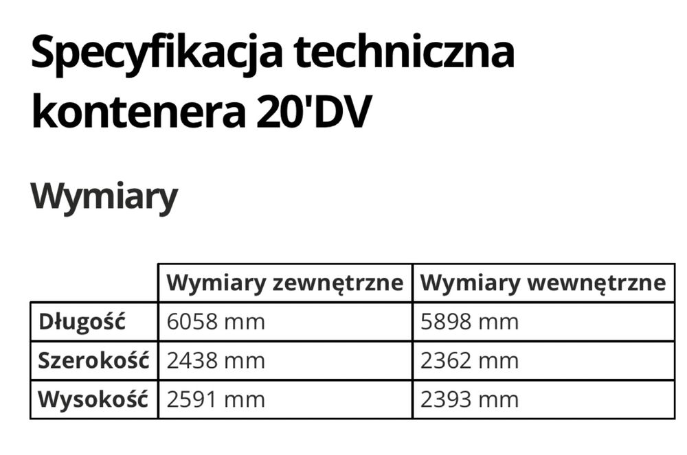 !!! MORSKI 20’DV ONE WAY ! GRAFIT ! Kontener prod 2025 + transport HDS