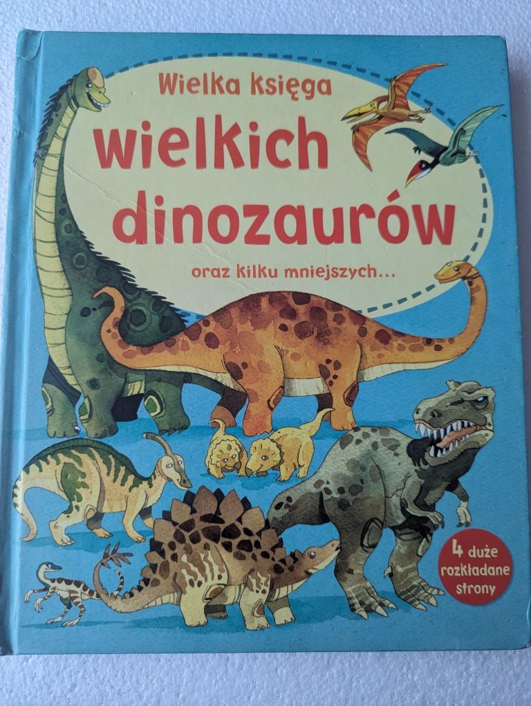 Wielka księga wielkich dinozaurów rozkładane strony