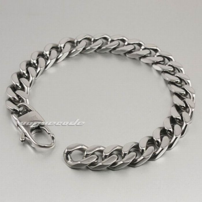 Bracelete Link Chain, Aço Inoxidável
