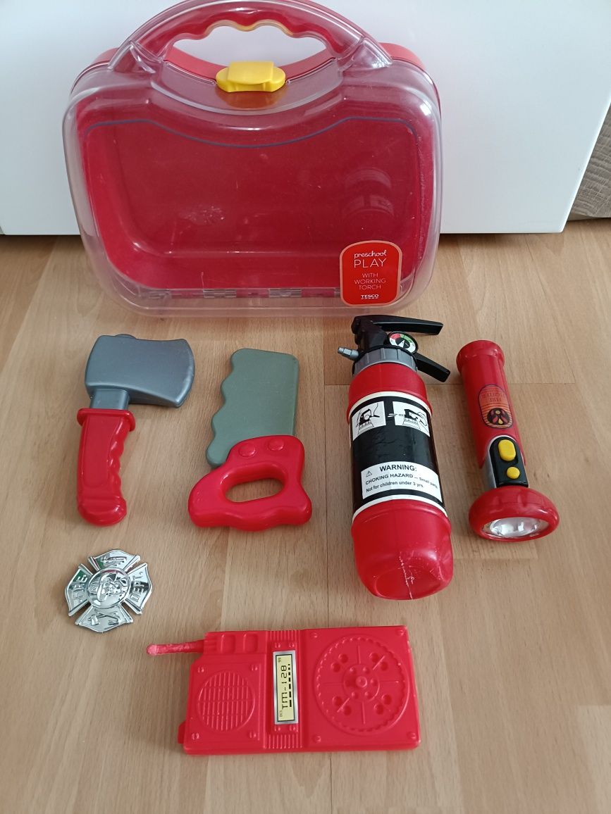 Strażak akcesoria w walizce zabawka dla dzieci