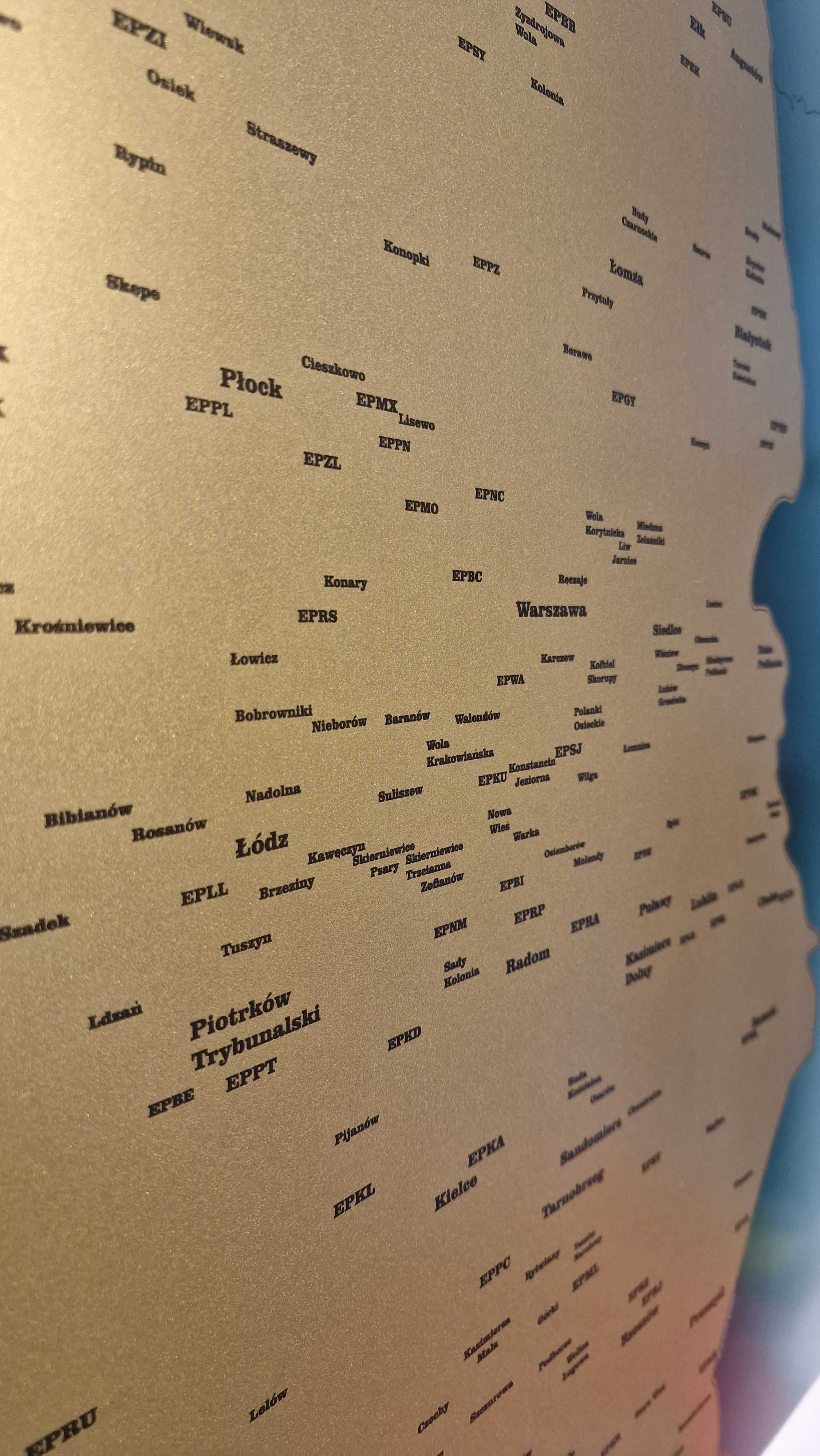 Lotnicza mapa zdrapka /// prezent dla pilota