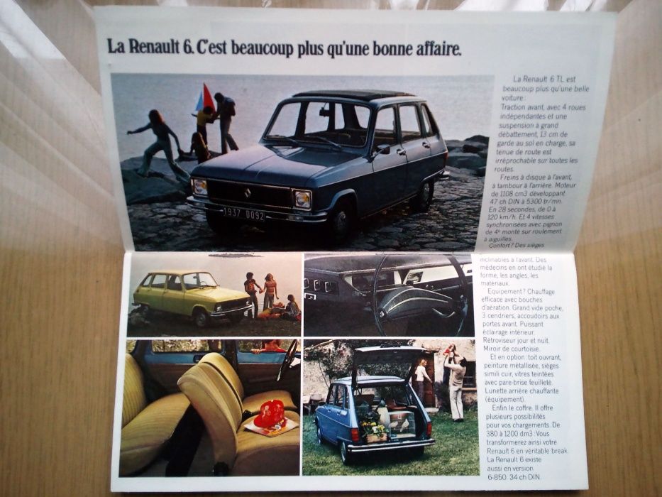 Les Renault 1975 - mini prospekt z ofertą sprzedaży na 1975 rok