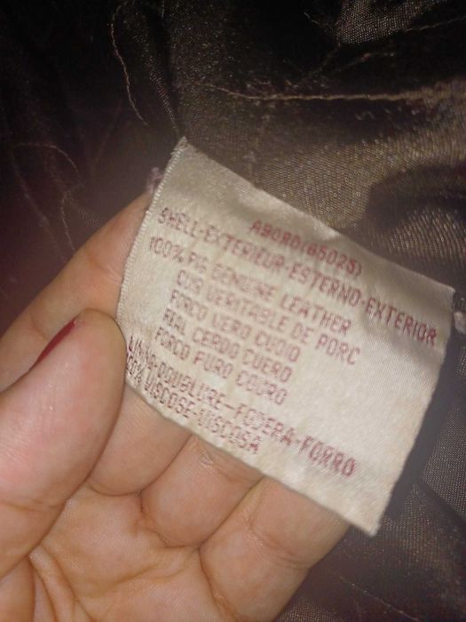 Casaco vintage comprido todo em pele forro almofadado da René Derhy