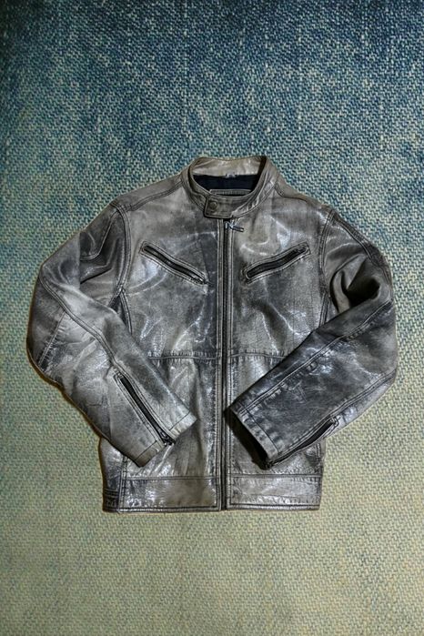 Натуральна шкіряна курточка пілот archive leather jacket
