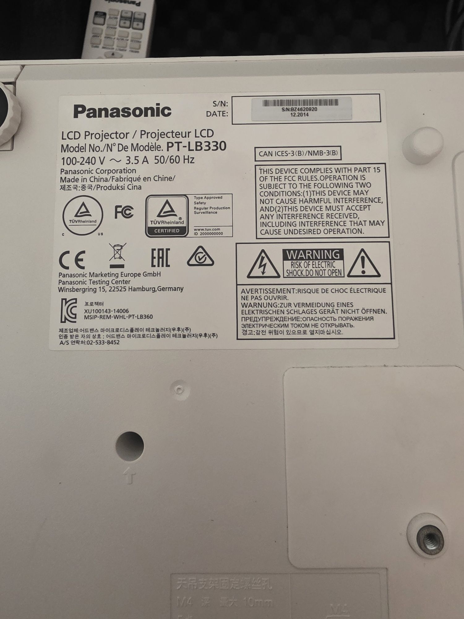 Projetor Panasonic