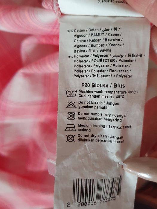 Buzka różowa w kratkę Camaïeu rozmiar S