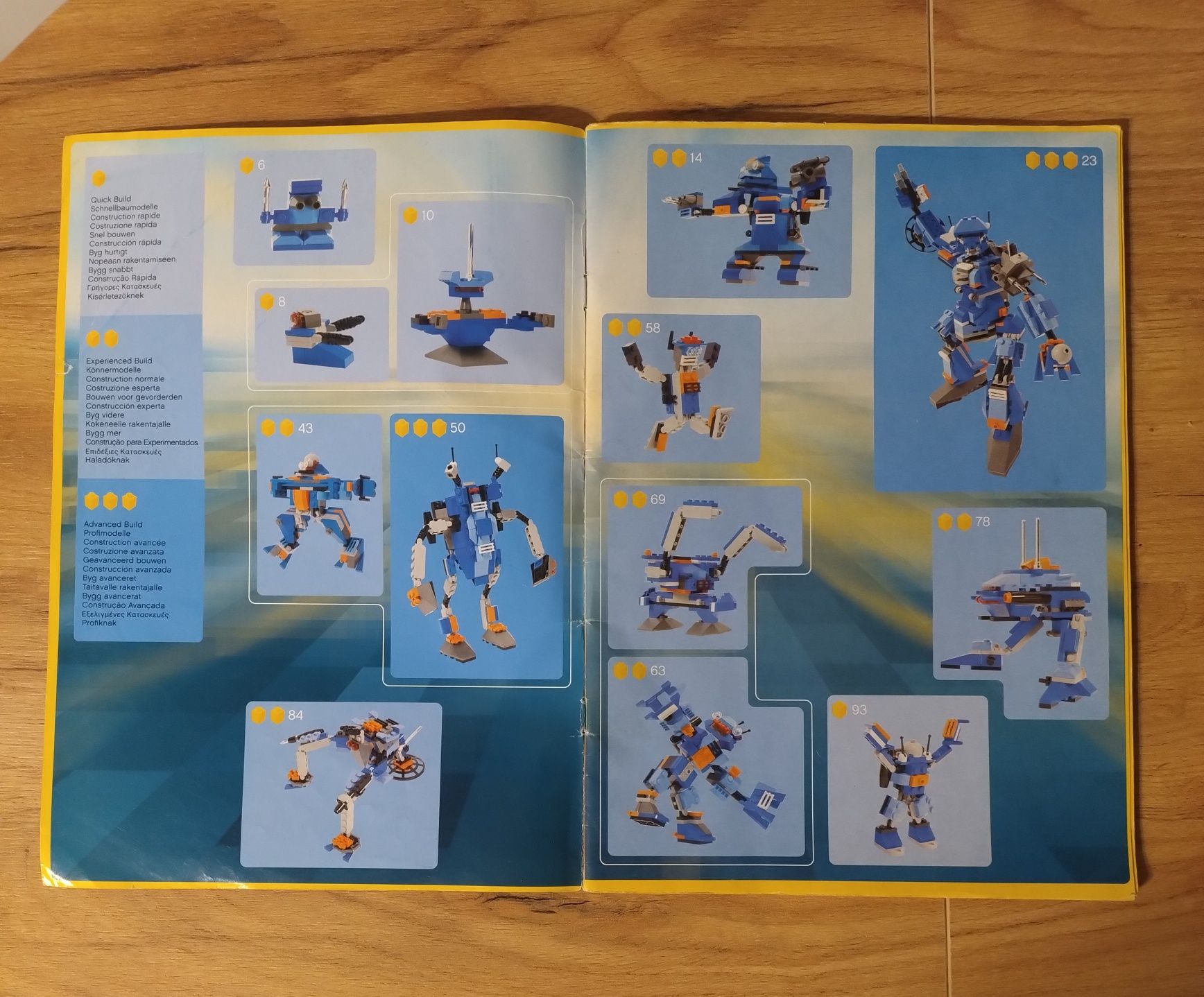 Lego 4099 - Instrukcja z pomysłami budowy robotów/mechów