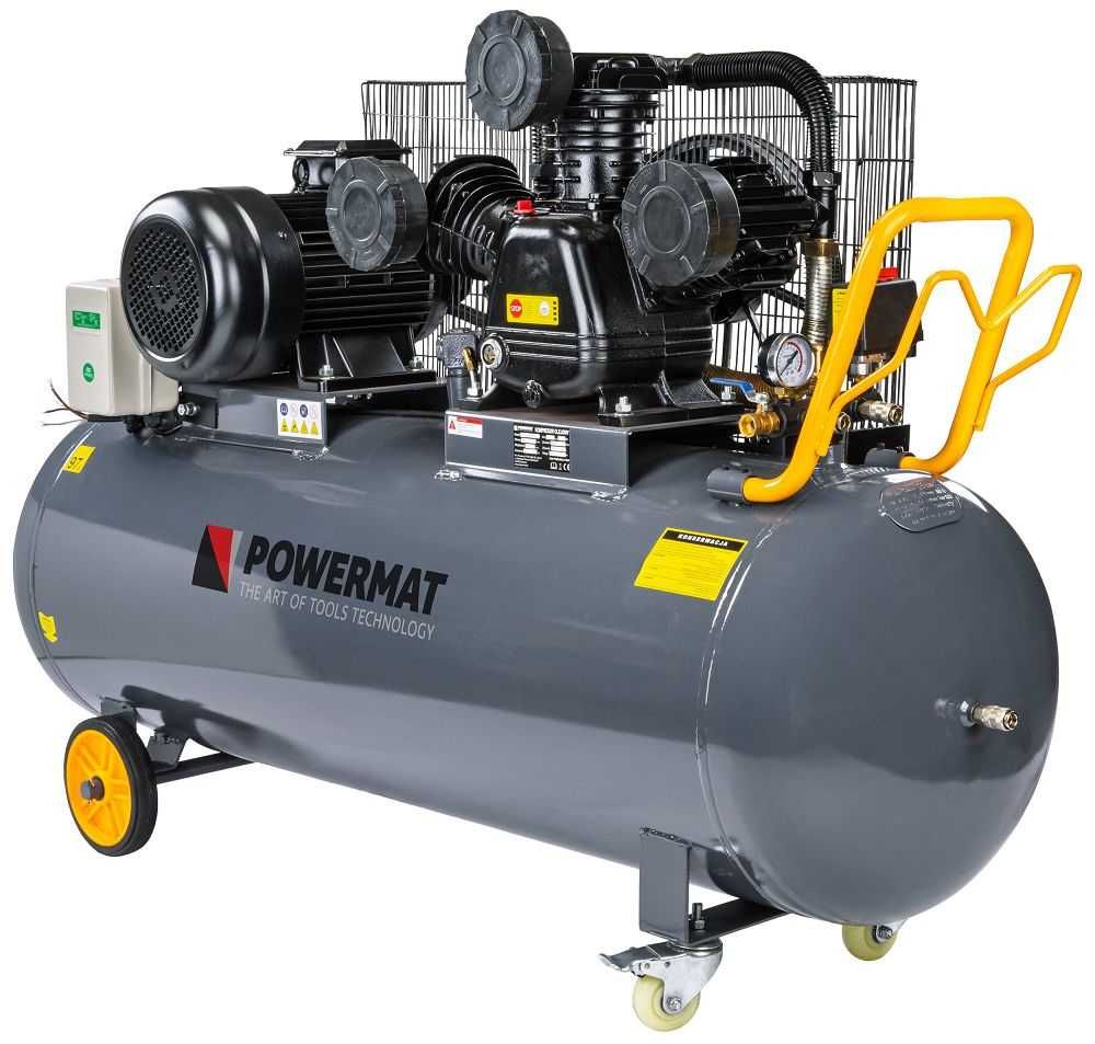 POWERMAT Kompresor Ol 300l 7,5 Kw/10km 8Bar Sprężarka 400V+Wąż PM1309
