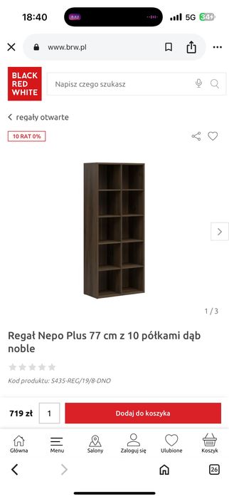 Regał Nepo Plus Dąb Noble/ Venge