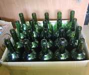 Zielone butelki na wino