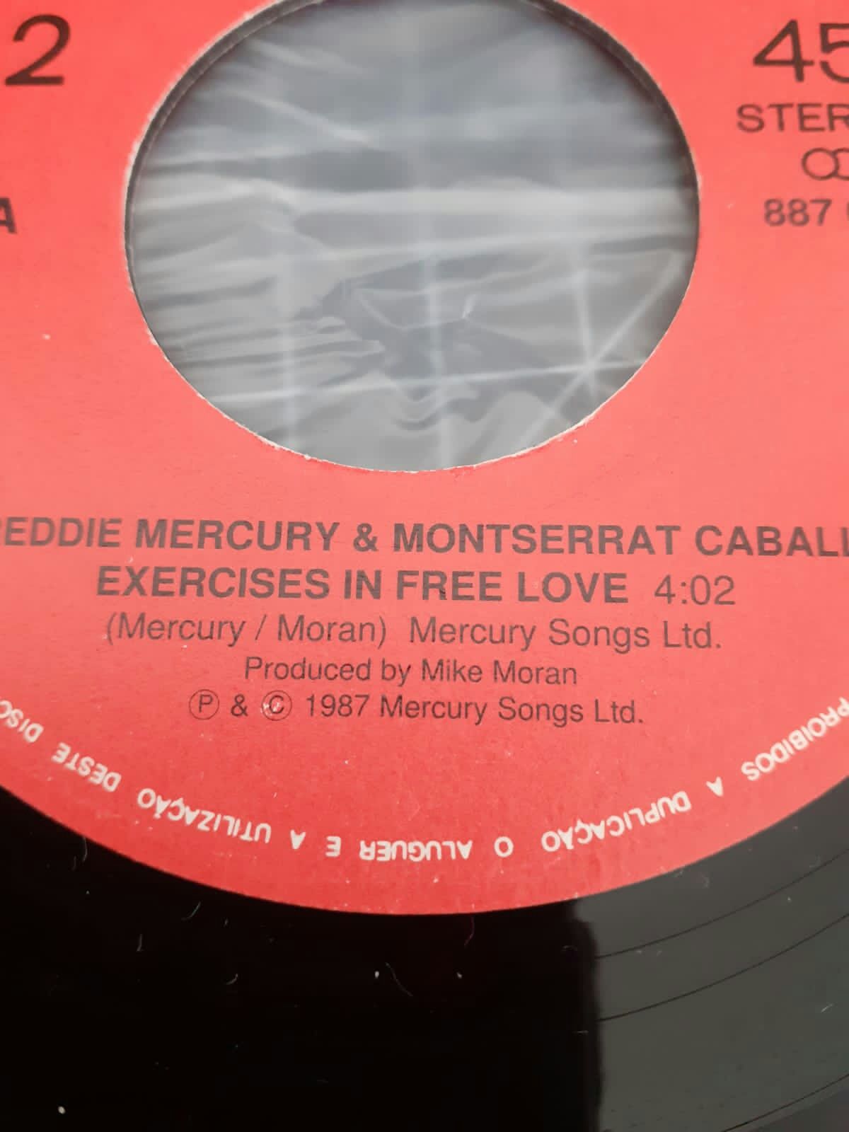 Single raríssimo Freddie Mercury e  Montserrat Caballé Barcelona.