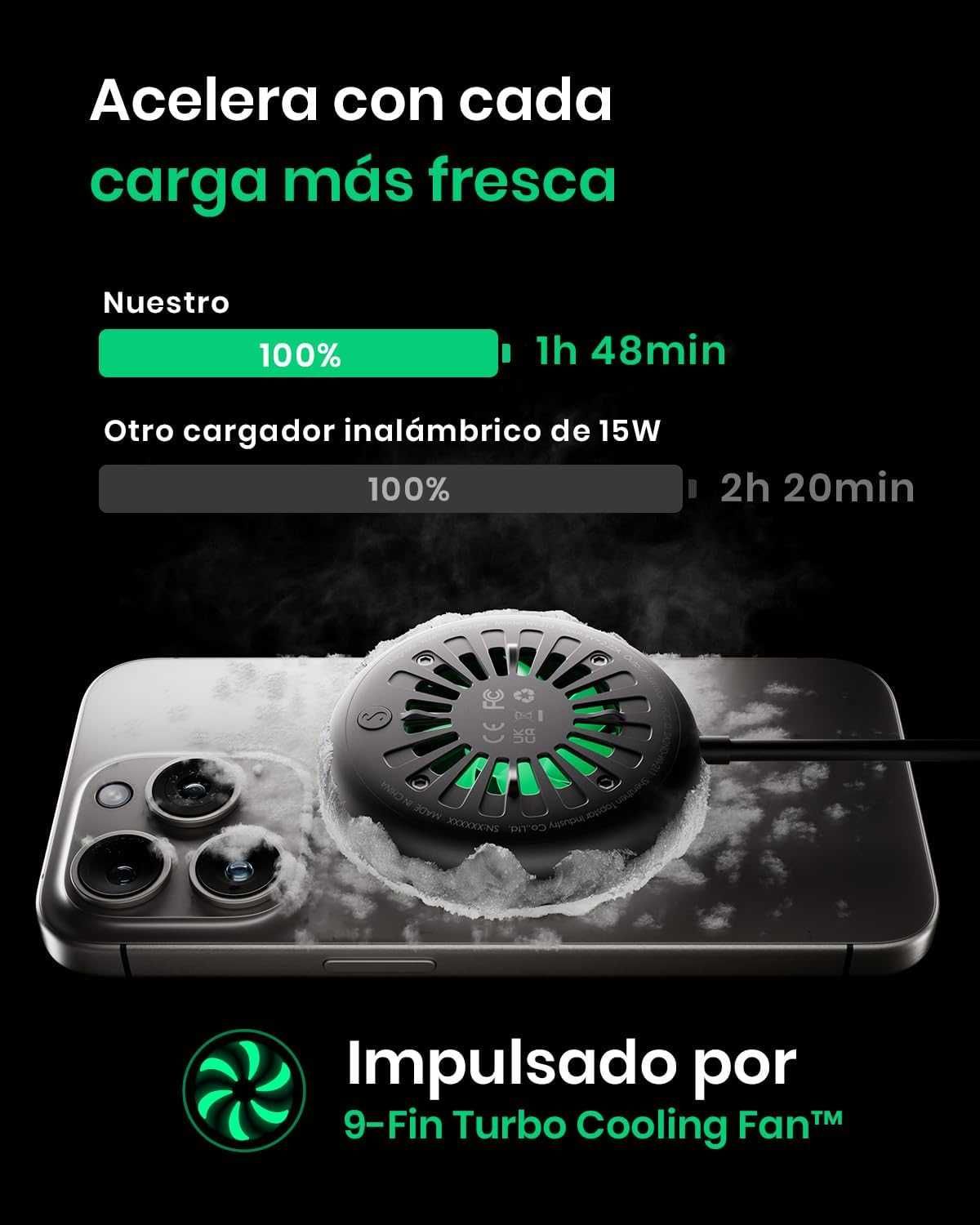 Carregador Wireless Magsafe INIU Basic 15W Ventilado
