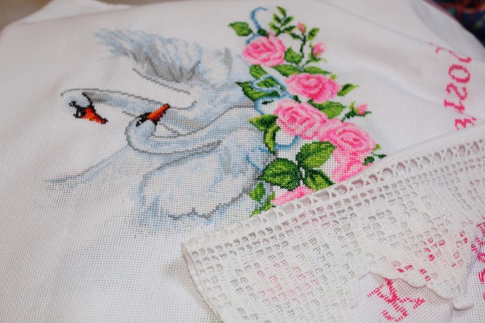 Весільний рушник, хрестиком, ручна робота