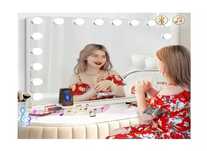 Lustro Hollywood 81x58 LED Bluetooth USB 3 tryby montaż 2w1