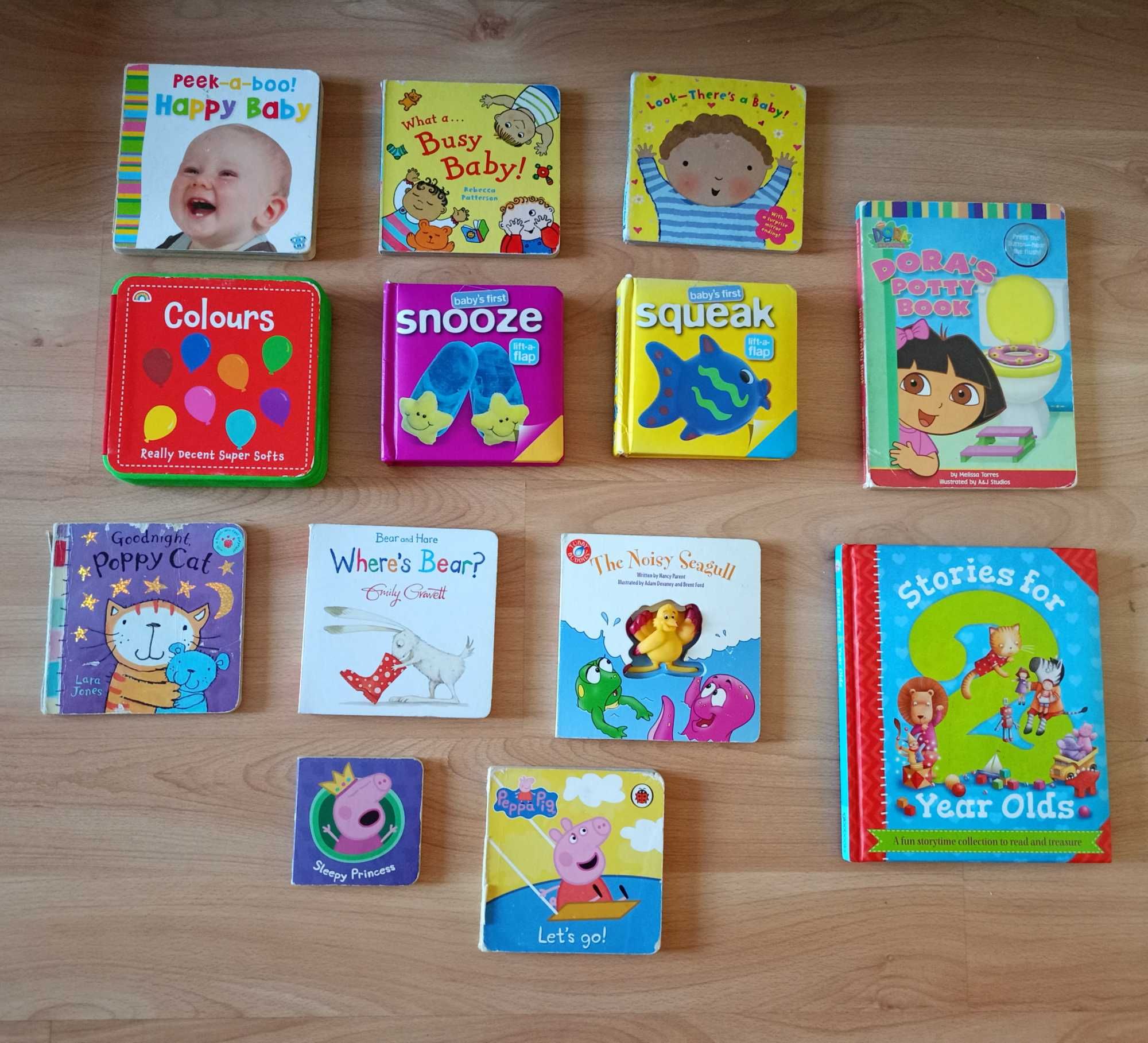 Książeczki kartonowe English first books 13 sztuk mega zestaw