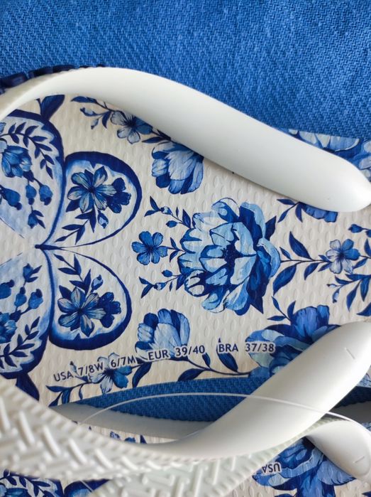 Havaianas novas senhora t39-40 europeu FARM mod "Jardim de Porcelana"