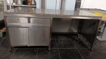 Bancada inox mesa tendedeira