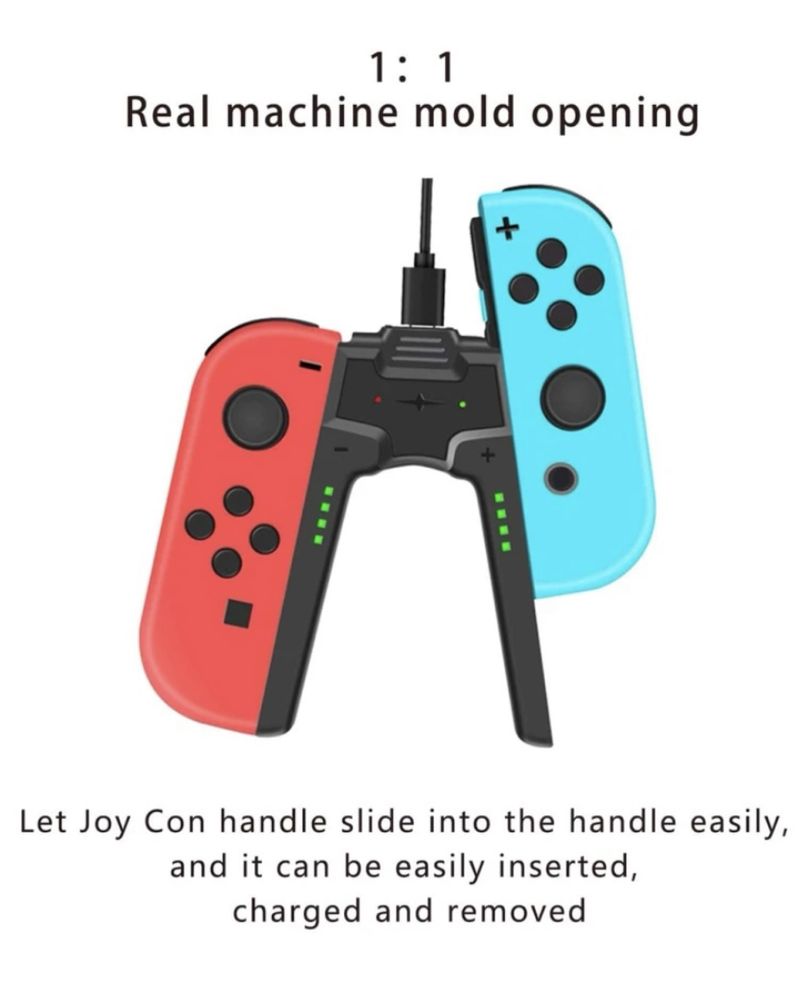 Capas silicone e carregadores joy con switch novas