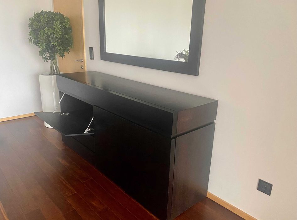 Conjunto Aparador e Espelho/Moldura em Wengué