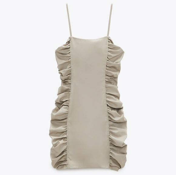 Сексуальное шикарное платье Zara, с драпировкой