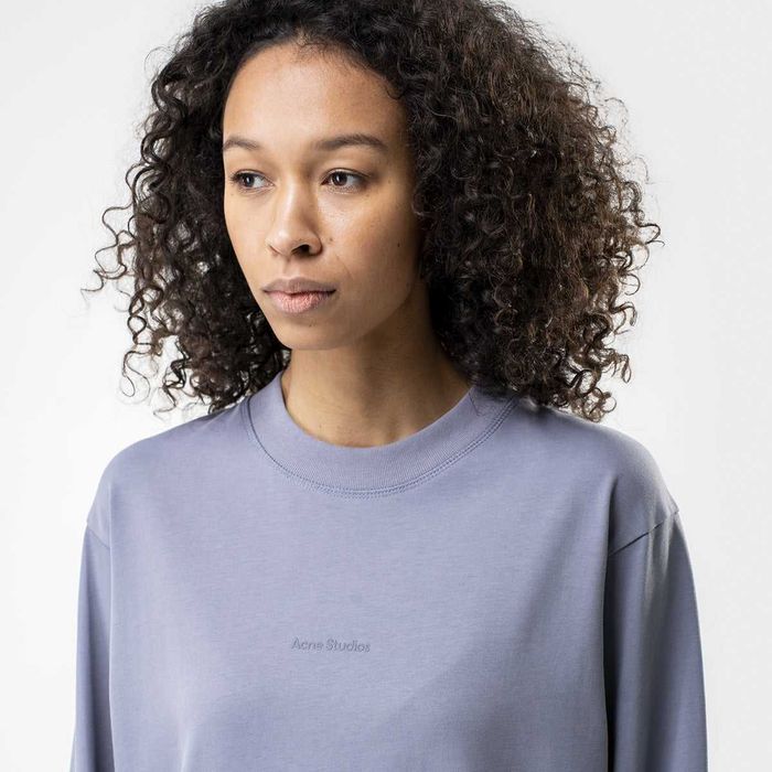 Лонгслів Acne Studios Simple Logo Long Sleeve Dark Grey