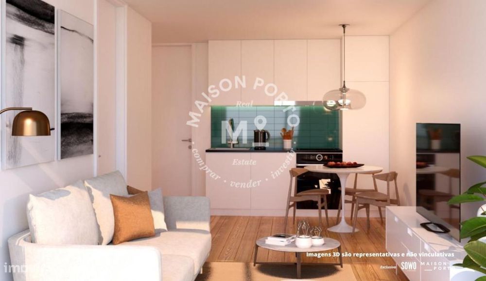 Apartamento T2 com Varanda e Lugar de Garagem e Piscina em Espinho