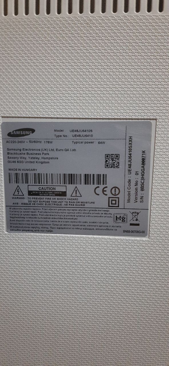 Телевизор Смарт ТВ 4K Samsung диагональ 48"