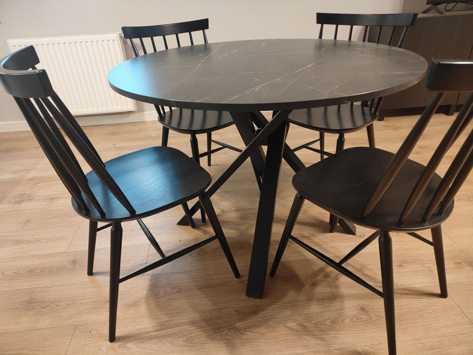 Zestaw Stół okrągły + 4 krzesła