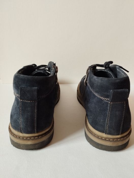 Осенние полу ботинки, натуральная замша.