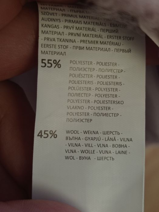 Płaszcz damski z wełną