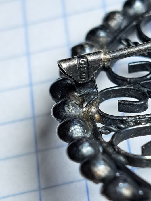 Брошь серебро 875 проба. Винтаж. 9,89 грамм