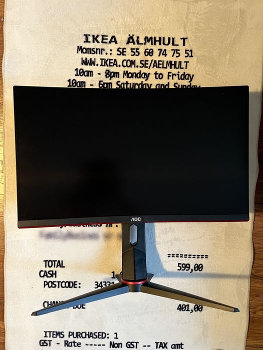 Monitor AOC c24g2u 24 cale 165hz curved zakrzywiony