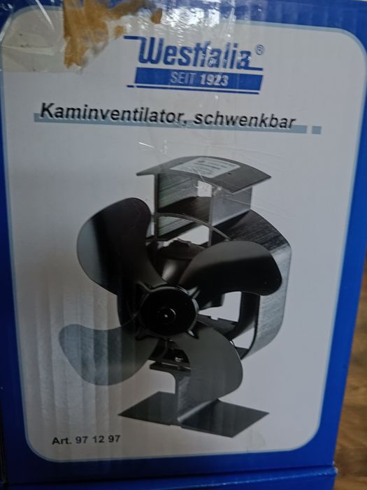 Wentylator kominkowy zasilany ciepłem