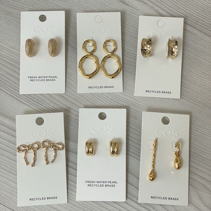 Сережки COS асиметричні золотисті