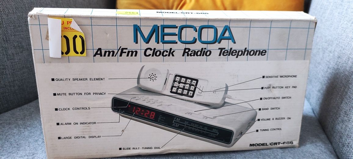 Radio Telefon Zegar Retro 3w1