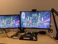 Dwa monitory + ramie