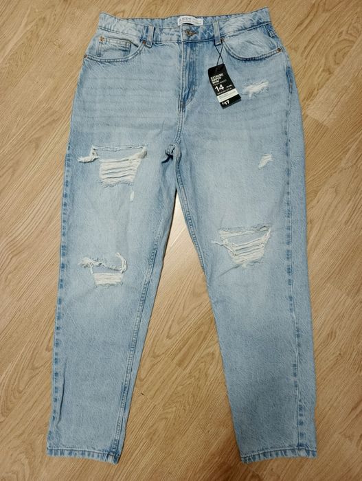 Spodnie Jeansy boyfrend z wysokim stanem