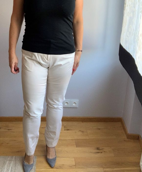 Beżowe NOWE spodnie chinos Vila 44 XL