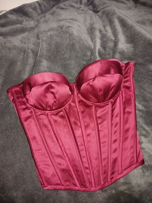 Корсет кольору марсал