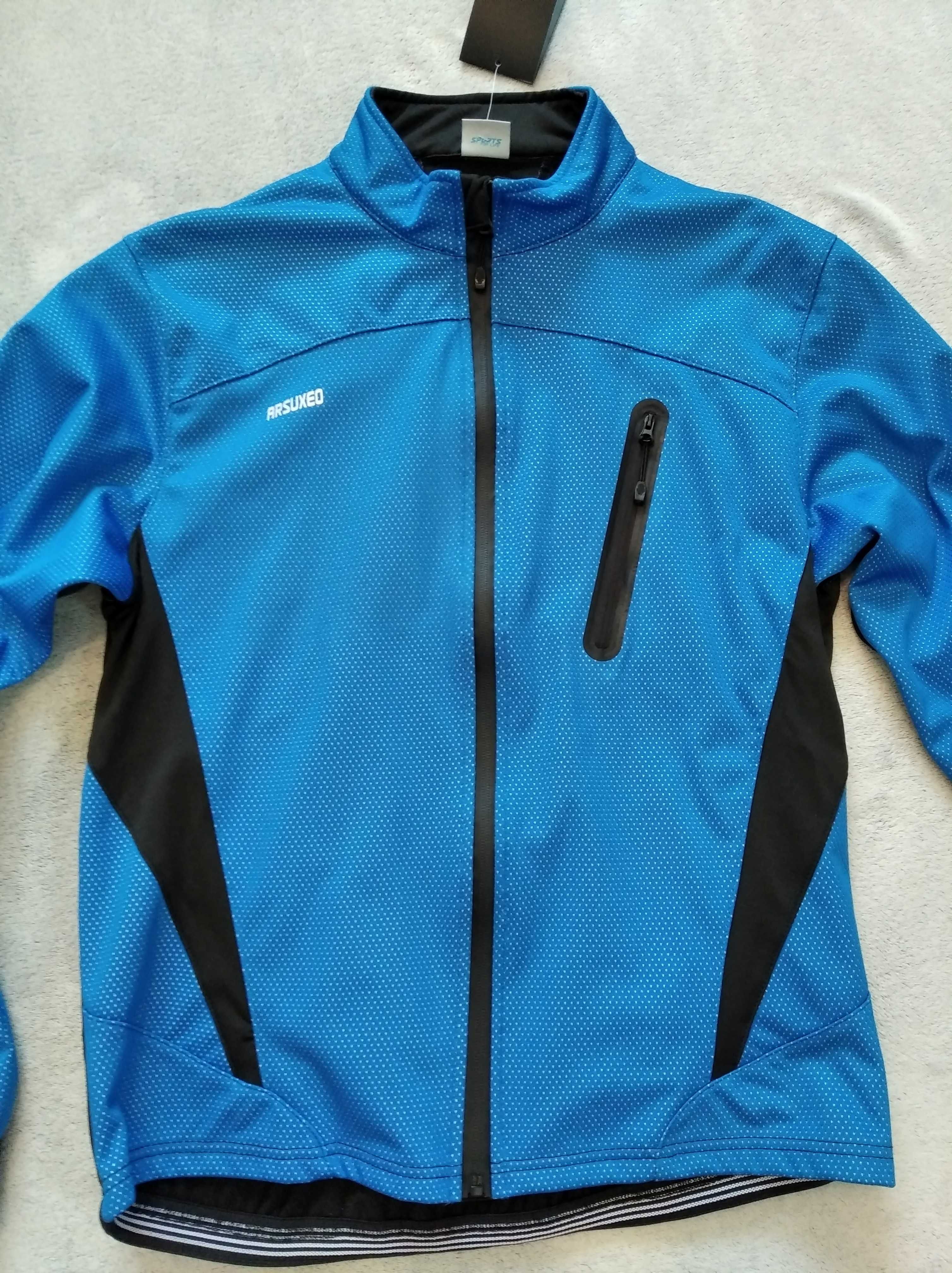 Nowa kurtka bluza rowerowa softshell męska Arsuxeo roz. L ocieplana