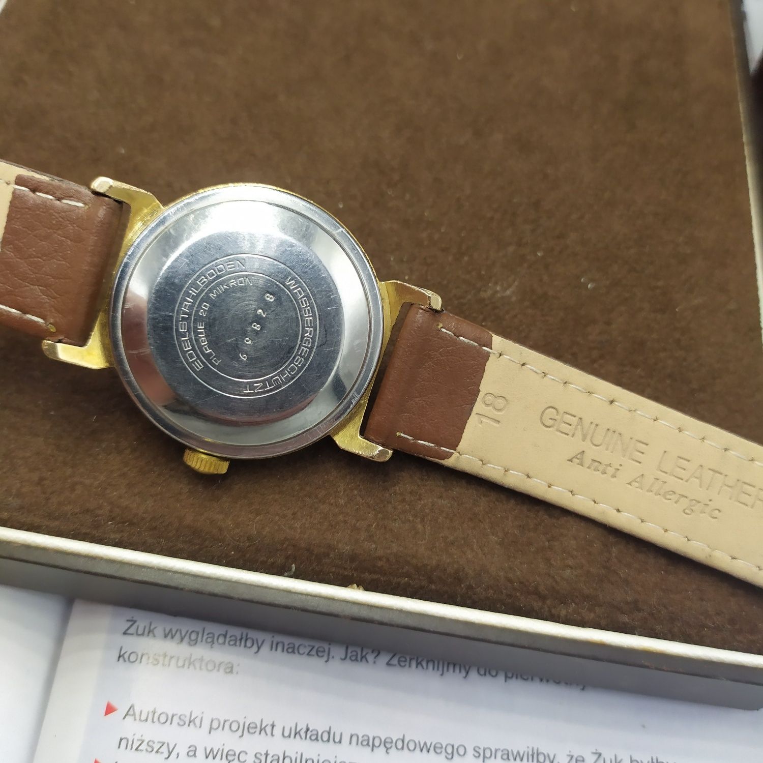 Zegarek męski glashutte mechaniczny pozłacany au