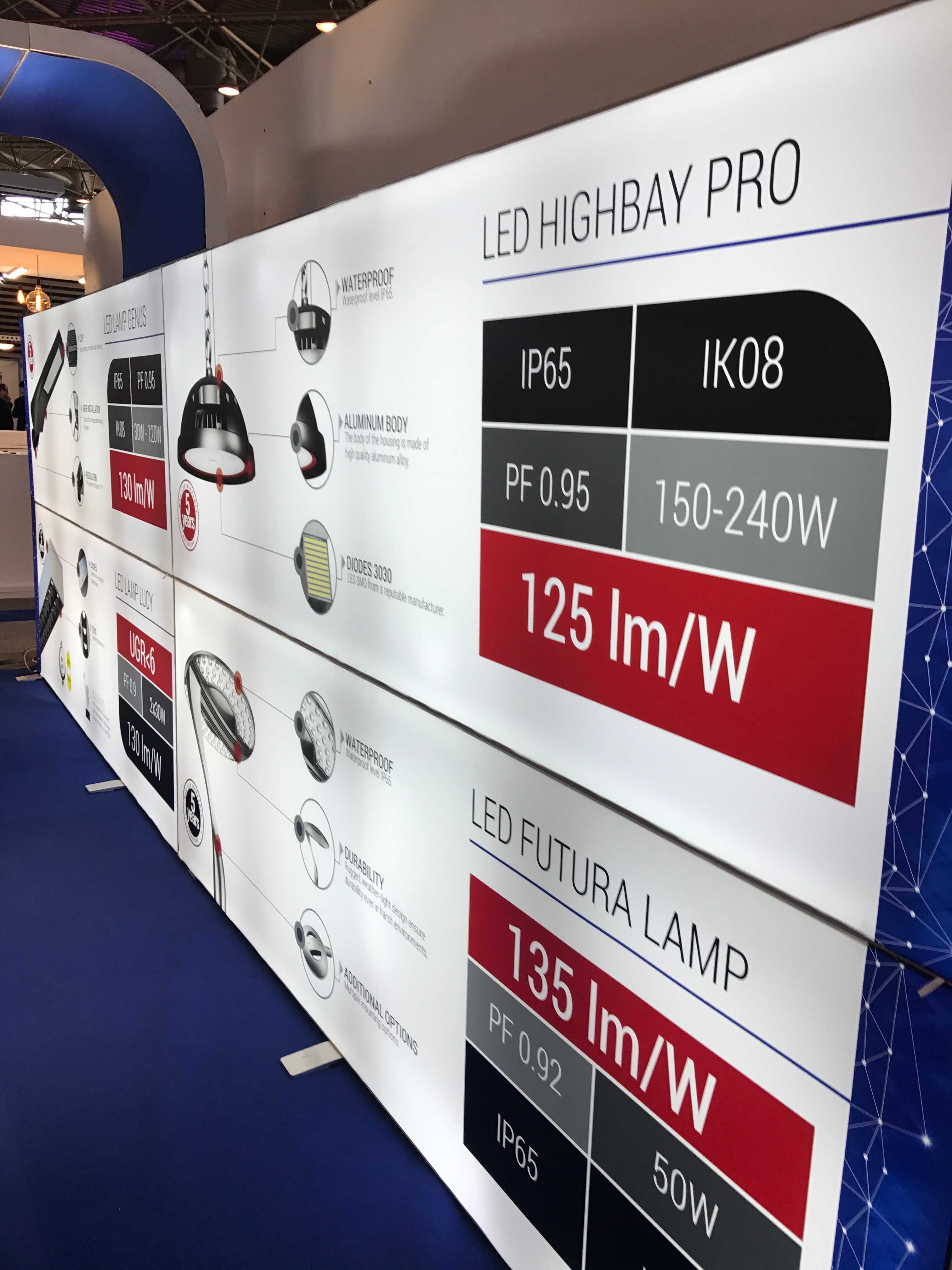 Stoisko targowe modułowe podświetlane LED - typu premium 500x400x300cm