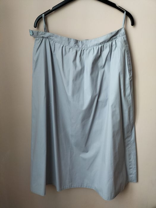 Сіро-блакитна літня спідниця
