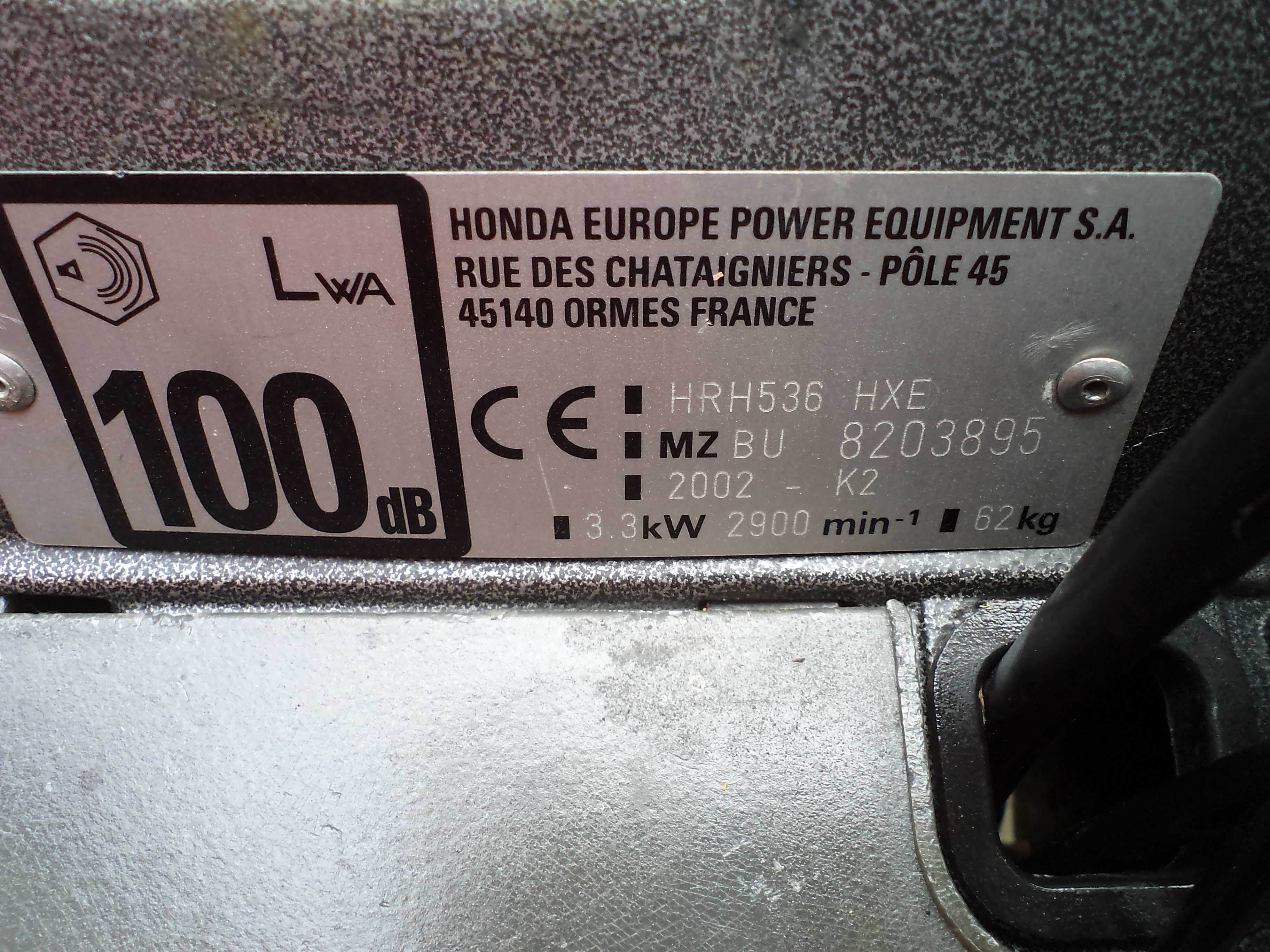 Kosiarka spalinowa Honda HRH 536 sprzęgło noża Hydrostatic Wał kardana