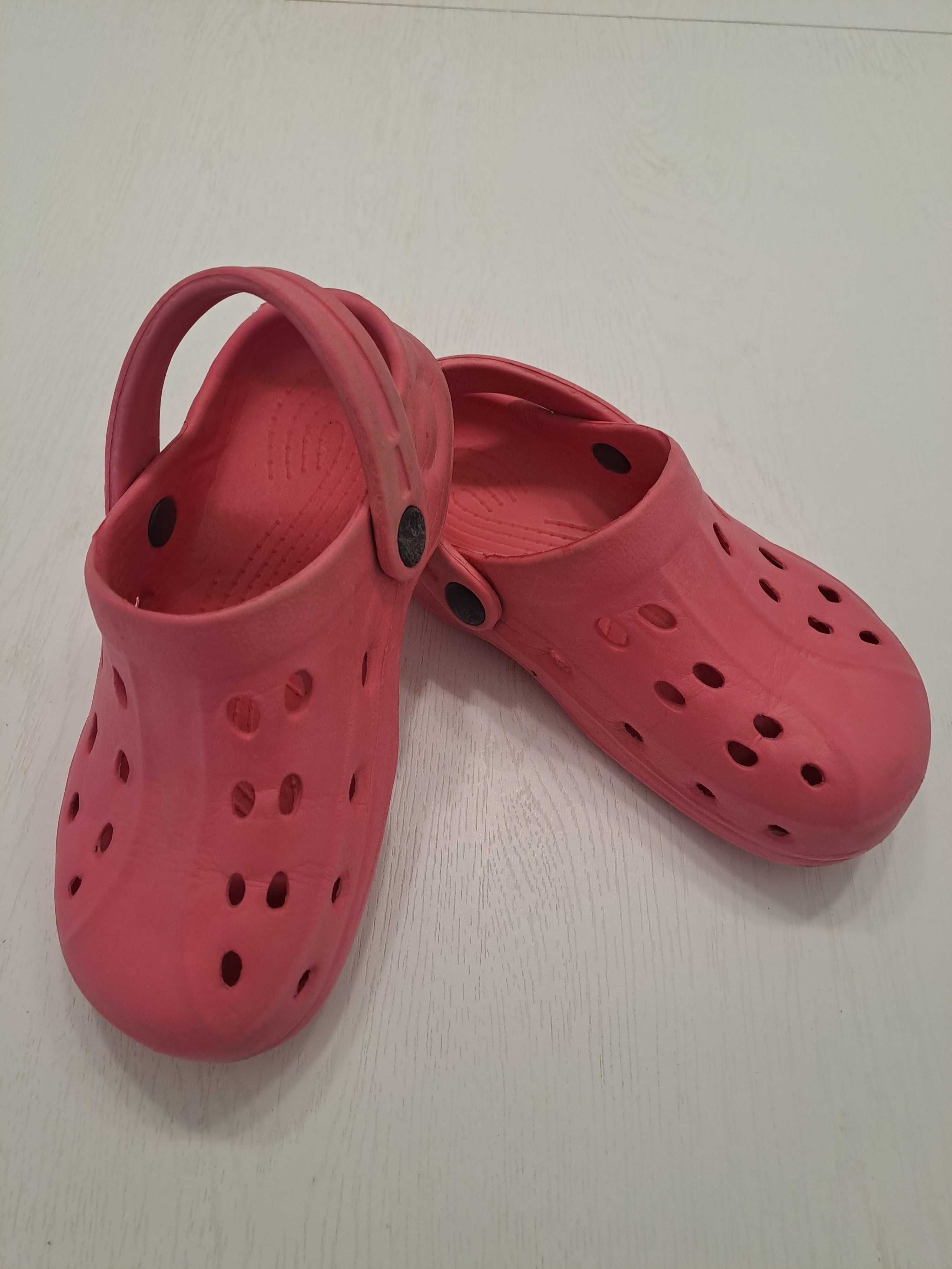 Klapki dziewczęce typu Crocs, r. 27, 17 cm